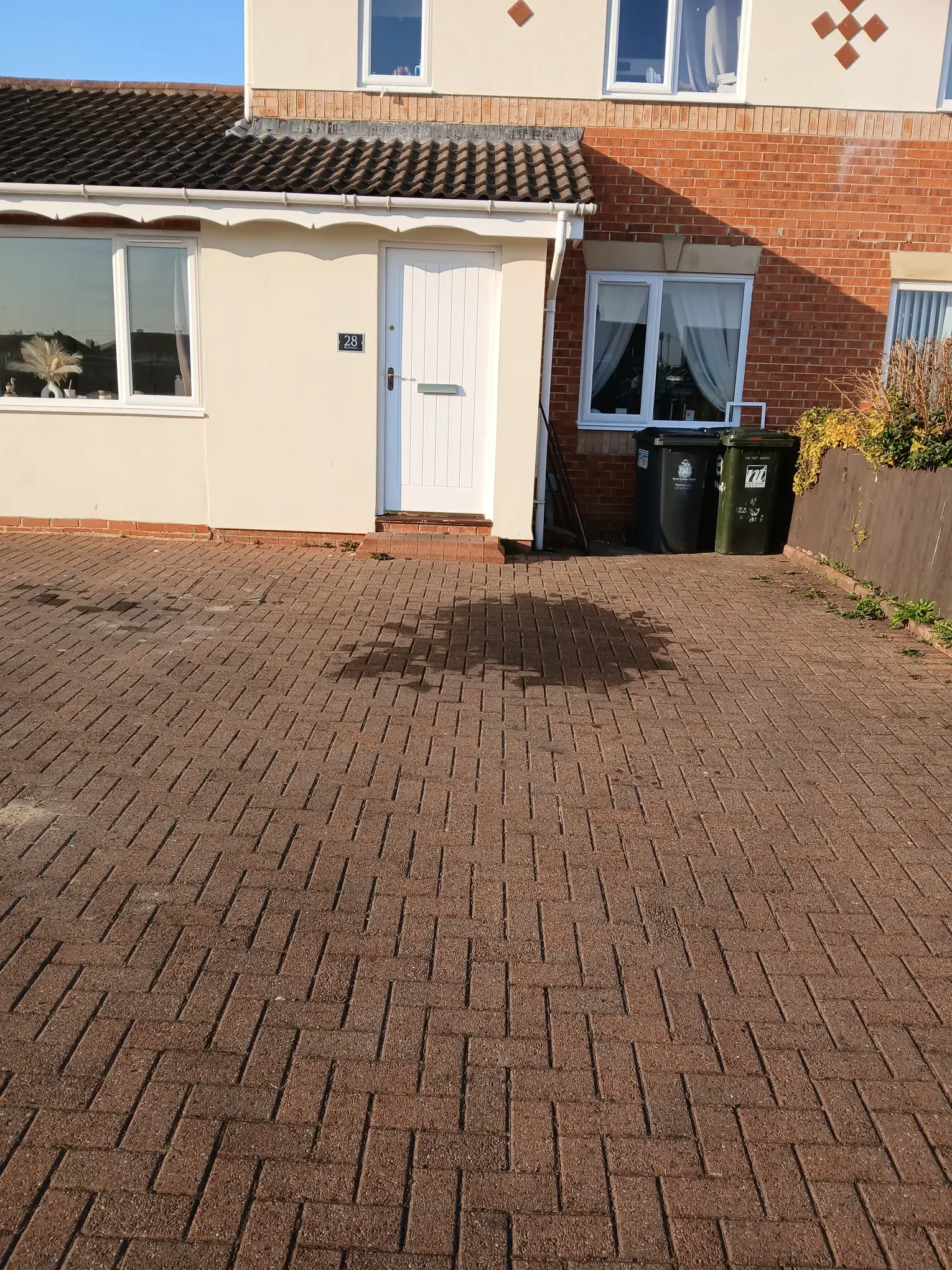 Finished garage conversion frontage in Whitley Bay