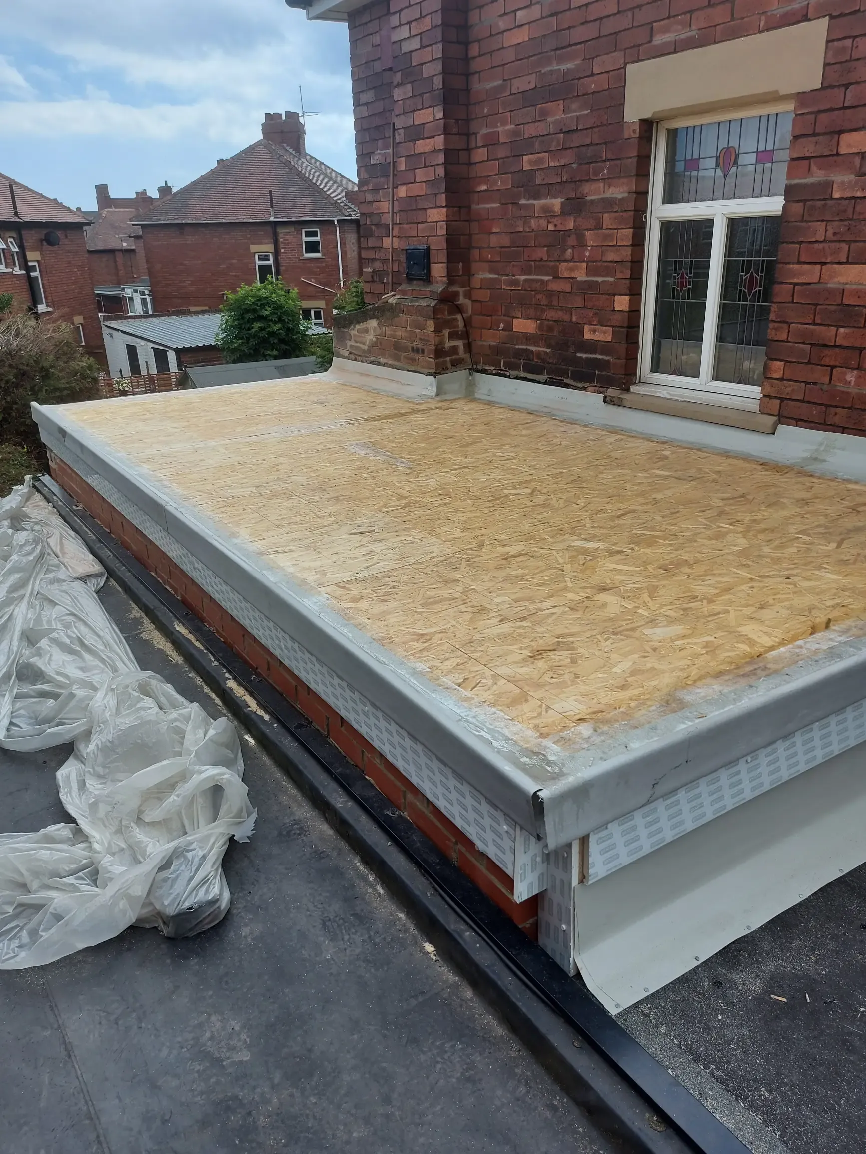 Flat roof deck and edge trims in North Tyneside